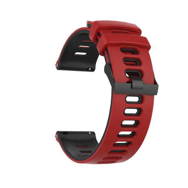 20mm Samsung Galaxy Watch Strap/Band | Red/Black Breathable Silicone Strap/Band