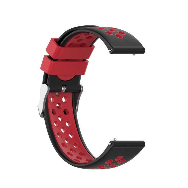 20mm Samsung Galaxy Watch Strap/Band | Red/Black Silicone Sports Strap/Band