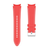 20mm Samsung Galaxy Watch Strap/Band | Red/White Silicone Stitched Strap/Band