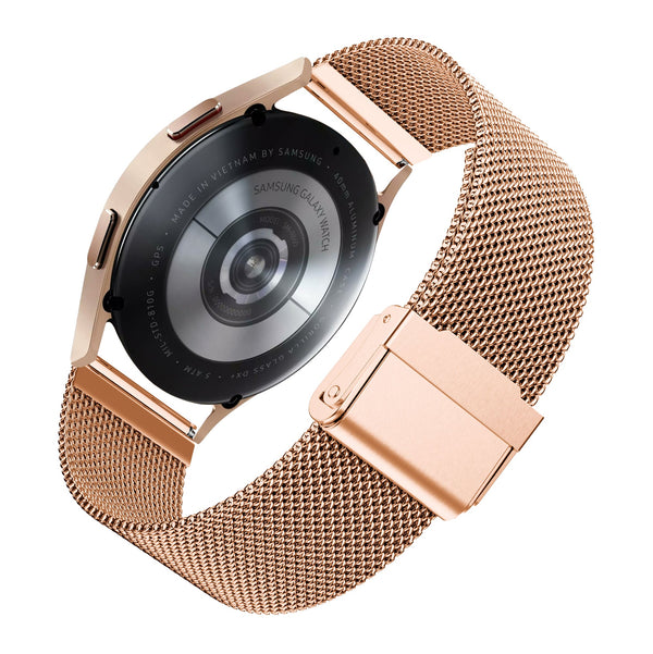 20mm Samsung Galaxy Watch Strap/Band | Rose Gold Premium Milanese Strap/Band