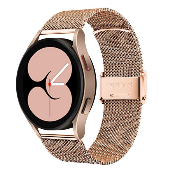 20mm Samsung Galaxy Watch Strap/Band | Rose Gold Premium Milanese Strap/Band