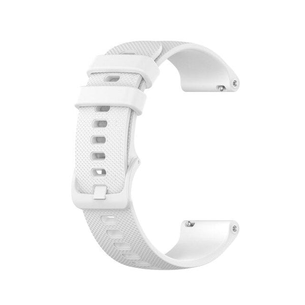 20mm Samsung Galaxy Watch Strap/Band | White Grained Silicone Strap/Band