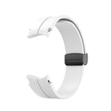 20mm Samsung Galaxy Watch Strap/Band | White Plain Silicone Strap/Band (Black Connector)
