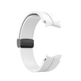 20mm Samsung Galaxy Watch Strap/Band | White Plain Silicone Strap/Band (Black Connector)