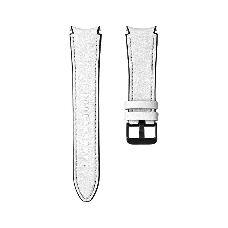 20mm Samsung Galaxy Watch Strap/Band | White Premium Leather Strap/Band