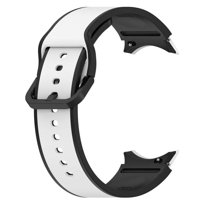 20mm Samsung Galaxy Watch Strap/Band | White/Black Elite Silicone Strap/Band