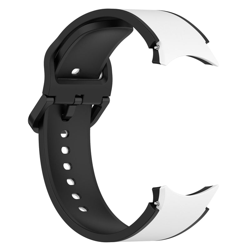 20mm Samsung Galaxy Watch Strap/Band | White/Black Elite Silicone Strap/Band