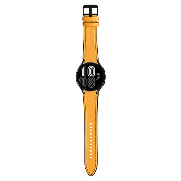 20mm Samsung Galaxy Watch Strap/Band | Yellow Premium Leather Strap/Band