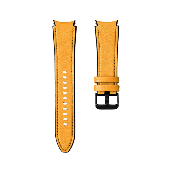 20mm Samsung Galaxy Watch Strap/Band | Yellow Premium Leather Strap/Band