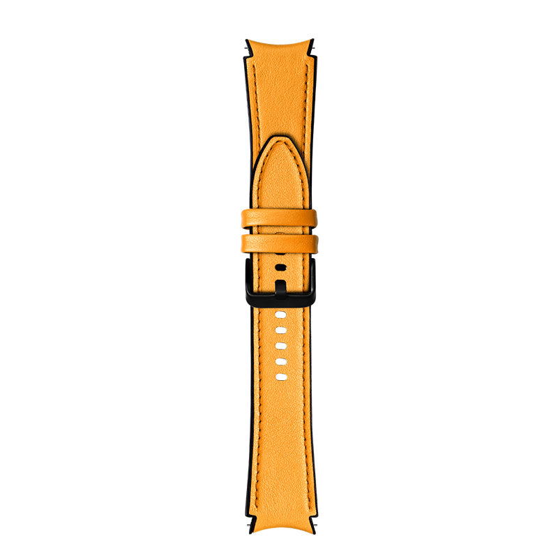 20mm Samsung Galaxy Watch Strap/Band | Yellow Premium Leather Strap/Band