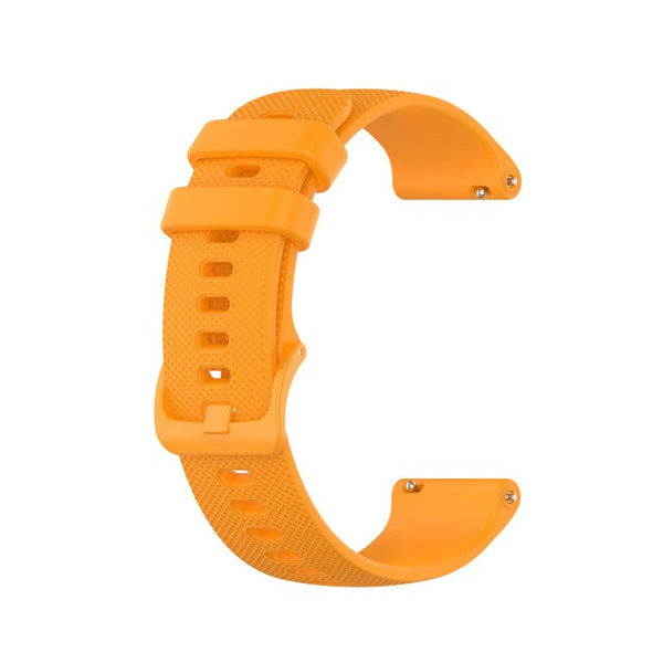 20mm Samsung Galaxy Watch Strap/Band | Yellow/Orange Grained Silicone Strap/Band