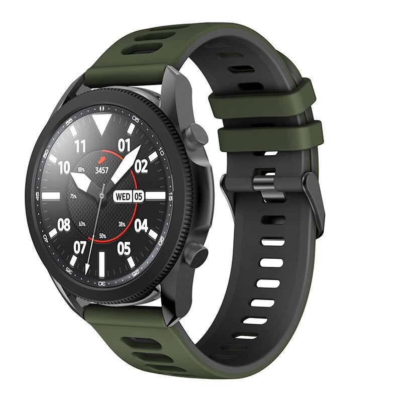 22mm Samsung Galaxy Watch Strap/Band | Army Green/Black Sports Strap/Band