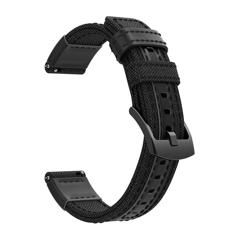 22mm Samsung Galaxy Watch Strap/Band | Black Canvas Adventurer® Strap/Band