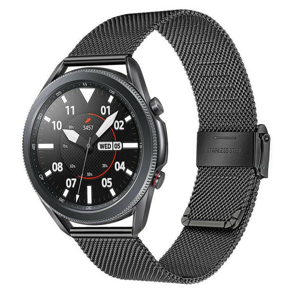 22mm Samsung Galaxy Watch Strap/Band | Black Milanese Strap/Band