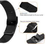 22mm Samsung Galaxy Watch Strap/Band | Black Milanese Strap/Band