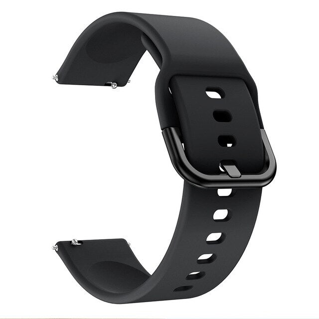 22mm Samsung Galaxy Watch Strap/Band | Black Silicone Strap/Band