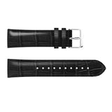 22mm Samsung Galaxy Watch Strap/Band | Black Smooth Leather Strap/Band