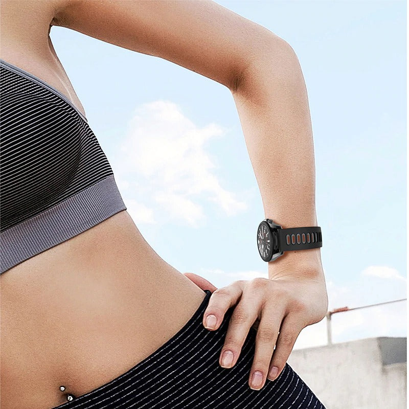 22mm Samsung Galaxy Watch Strap/Band | Black/Grey Sports Strap/Band