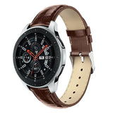 22mm Samsung Galaxy Watch Strap/Band | Brown Smooth Leather Strap/Band