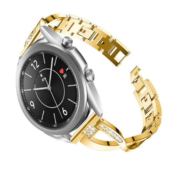 22mm Samsung Galaxy Watch Strap/Band | Gold Glamorous Steel Strap/Band