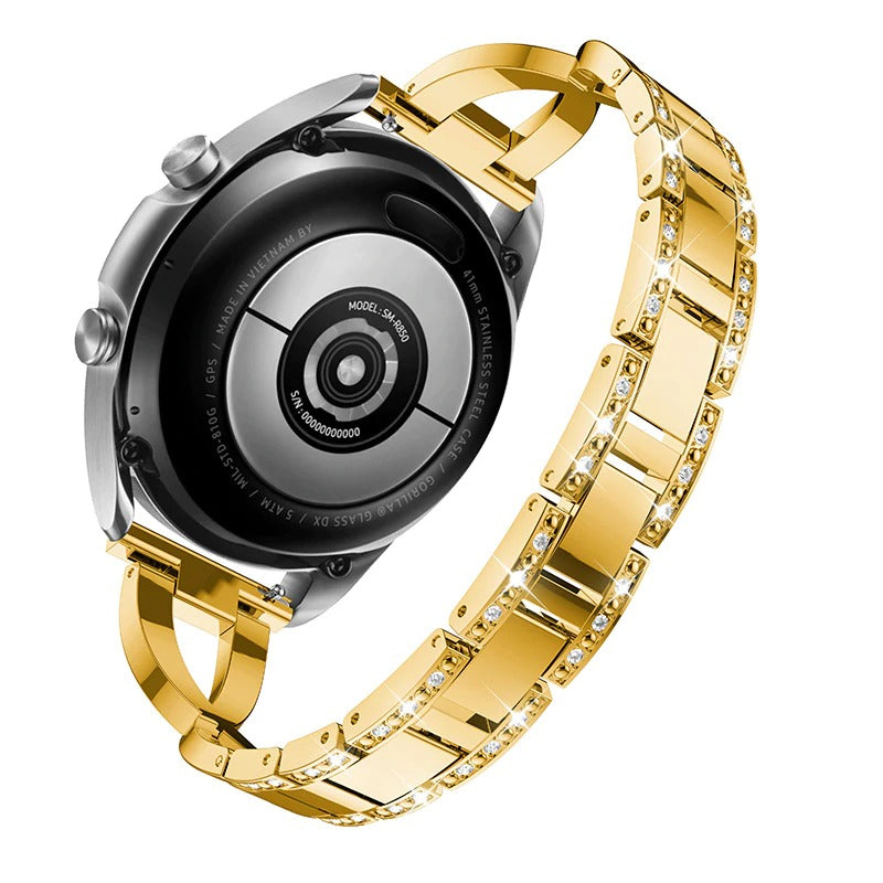 22mm Samsung Galaxy Watch Strap/Band | Gold Glamorous Steel Strap/Band