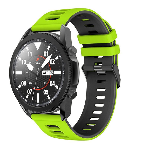 22mm Samsung Galaxy Watch Strap/Band | Green/Black Sports Strap/Band