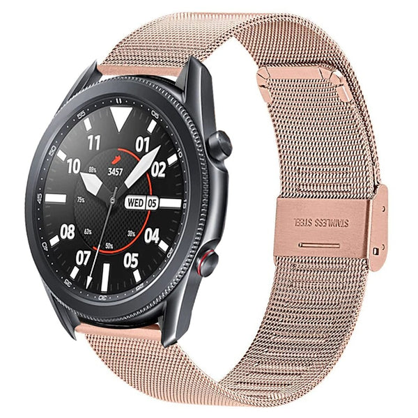 22mm Samsung Galaxy Watch Strap/Band | Rose Gold Milanese Strap/Band