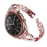 22mm Samsung Galaxy Watch Strap/Band | Rose Pink Glamorous Steel Strap/Band