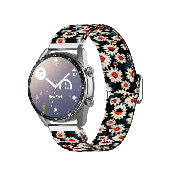 22mm Samsung Galaxy Watch Strap/Band | Summer Flowers Nylon Strap/Band