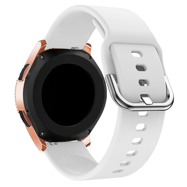 22mm Samsung Galaxy Watch Strap/Band | White Silicone Strap/Band