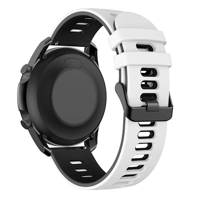 22mm Samsung Galaxy Watch Strap/Band | White/Black Sports Strap/Band