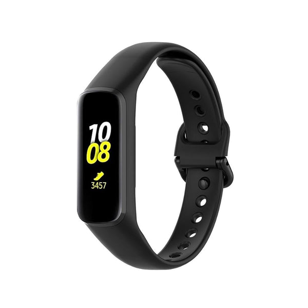 For Galaxy Fit 2 (SM-R220) | Black Plain Silicone Strap