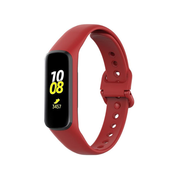 For Galaxy Fit 2 (SM-R220) | Red Plain Silicone Strap