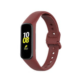 For Galaxy Fit 2 (SM-R220) | Red Wine Plain Silicone Strap