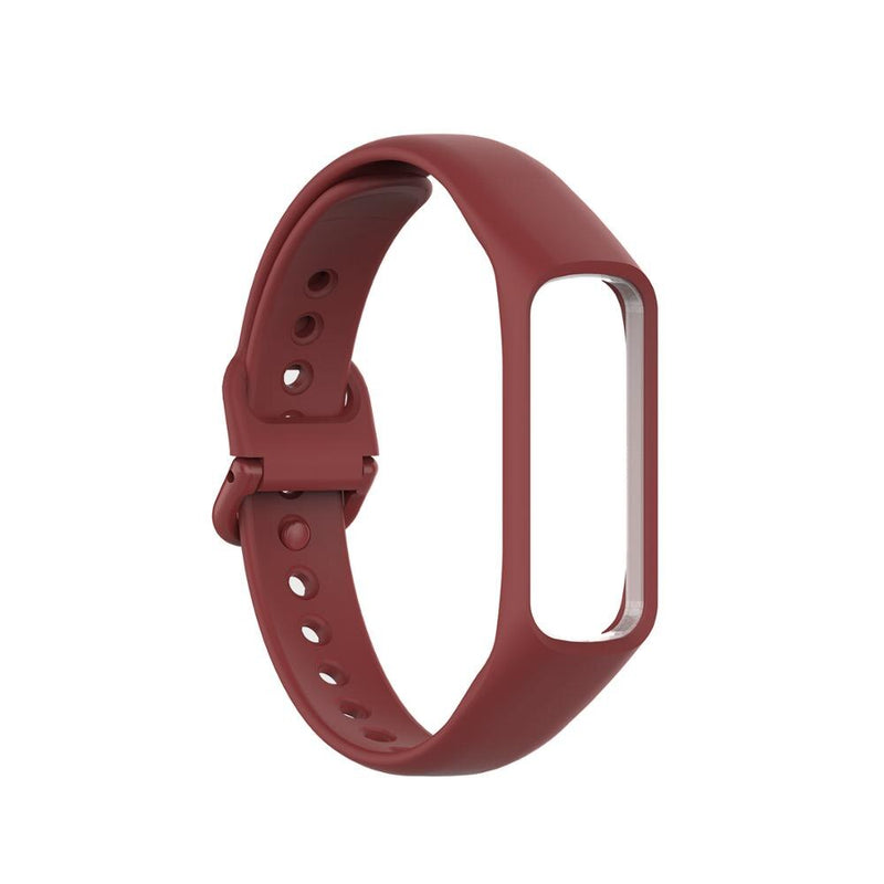 For Galaxy Fit 2 (SM-R220) | Red Wine Plain Silicone Strap