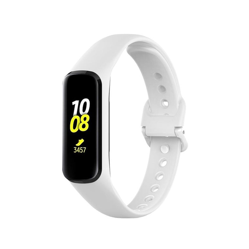 For Galaxy Fit 2 (SM-R220) | White Plain Silicone Strap