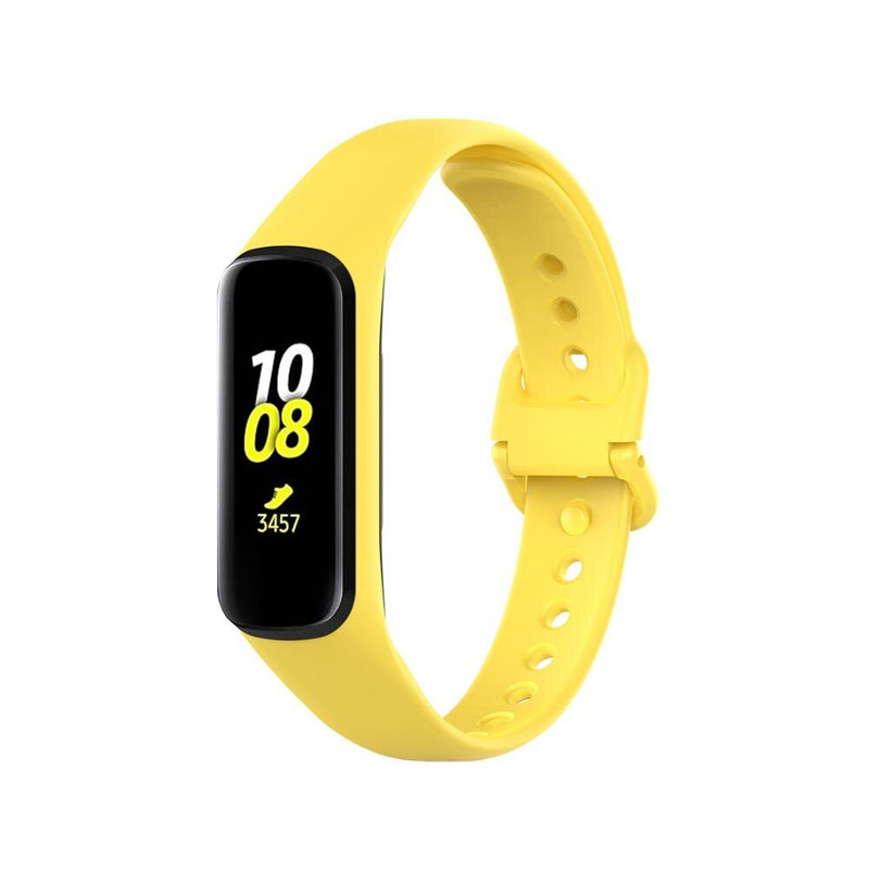 For Galaxy Fit 2 (SM-R220) | Yellow Plain Silicone Strap