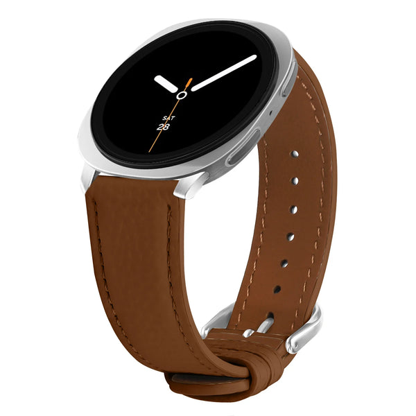 Brown Leather Samsung Galaxy Watch 8 Strap | For 40mm/42mm/46mm Models