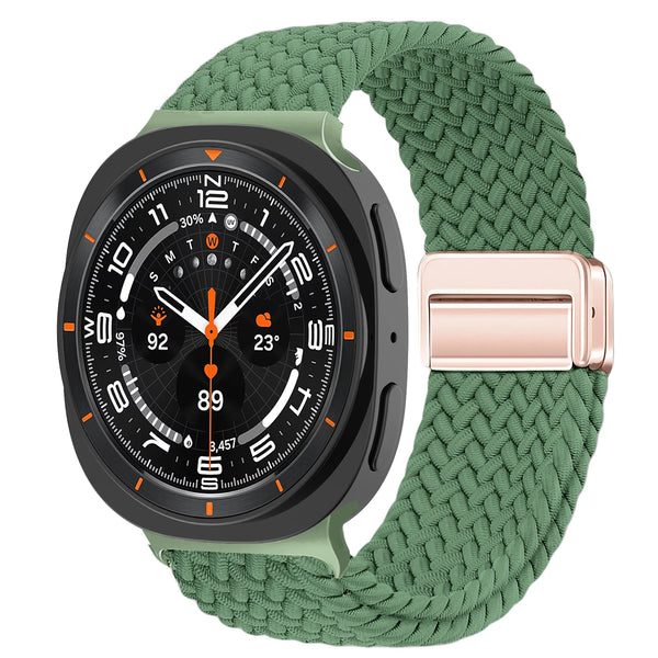 Olive Green Samsung Galaxy Watch 8 Braided Solo Loop | For 40mm/42mm/46mm Models
