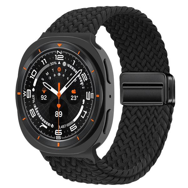 Black Samsung Galaxy Watch 8 Braided Solo Loop | For 40mm/42mm/46mm Models