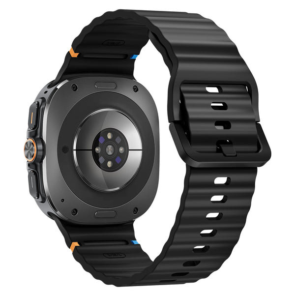 Black Silicone Samsung Galaxy Watch 8 Strap | For 40mm/42mm/46mm Models
