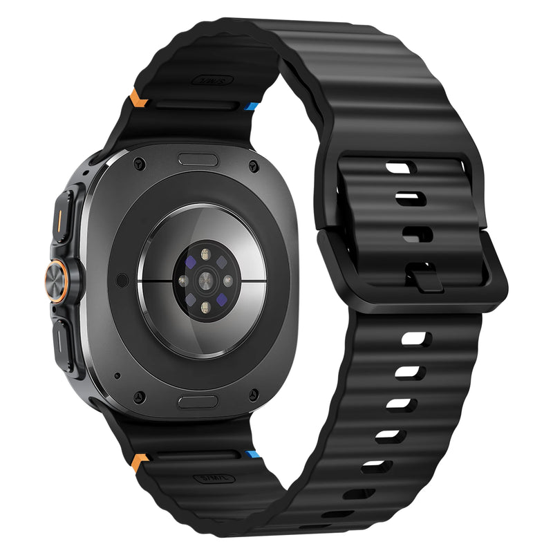 Black Silicone Samsung Galaxy Watch 8 Strap | For 40mm/42mm/46mm Models