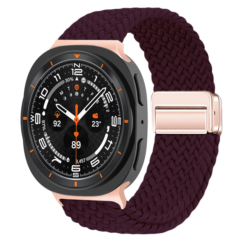 Cherry Samsung Galaxy Watch 8 Braided Solo Loop | For 40mm/42mm/46mm Models