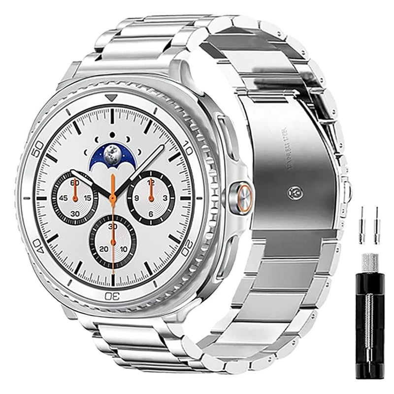 Silver Metal Samsung Galaxy Watch 8 Strap | For 40mm/42mm/46mm Models