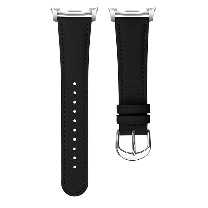 Black Leather Samsung Galaxy Watch 8 Strap | For 40mm/42mm/46mm Models