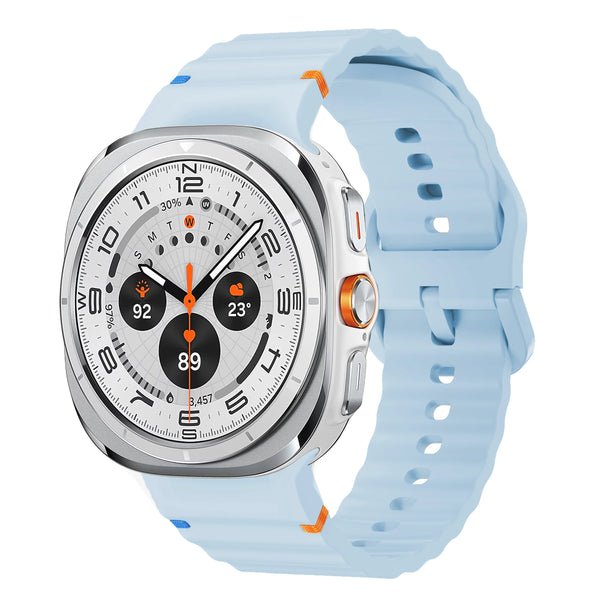 Blue Silicone Samsung Galaxy Watch 8 Strap | For 40mm/42mm/46mm Models
