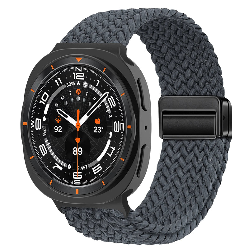 Space Grey Samsung Galaxy Watch 8 Braided Solo Loop | For 40mm/42mm/46mm Models