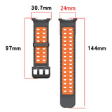 White/Black Ocean Silicone Samsung Galaxy Watch 8/Watch 9 Strap | For 40mm/42mm/46mm Models