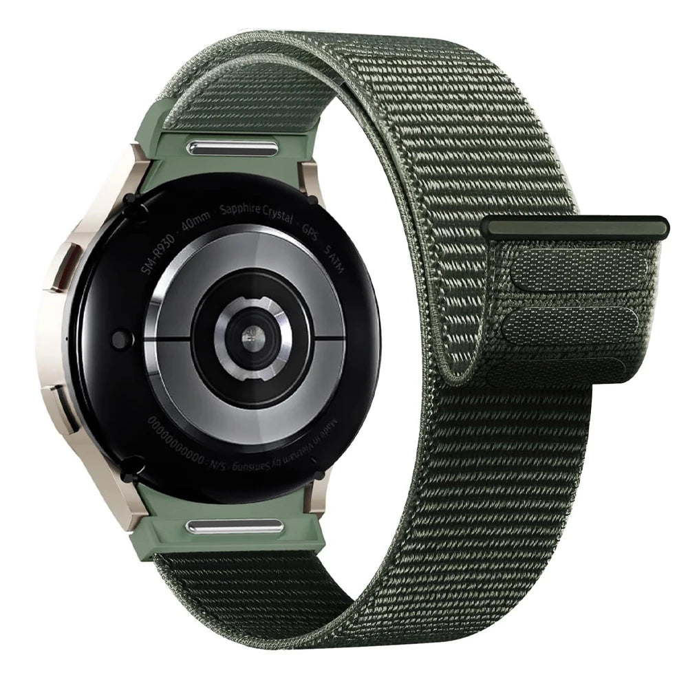 20mm Samsung Galaxy Watch Strap/Band | Pine Green Nylon Watch Strap/Ba ...