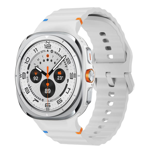 Light Grey Silicone Samsung Galaxy Watch 8 Strap | For 40mm/42mm/46mm Models